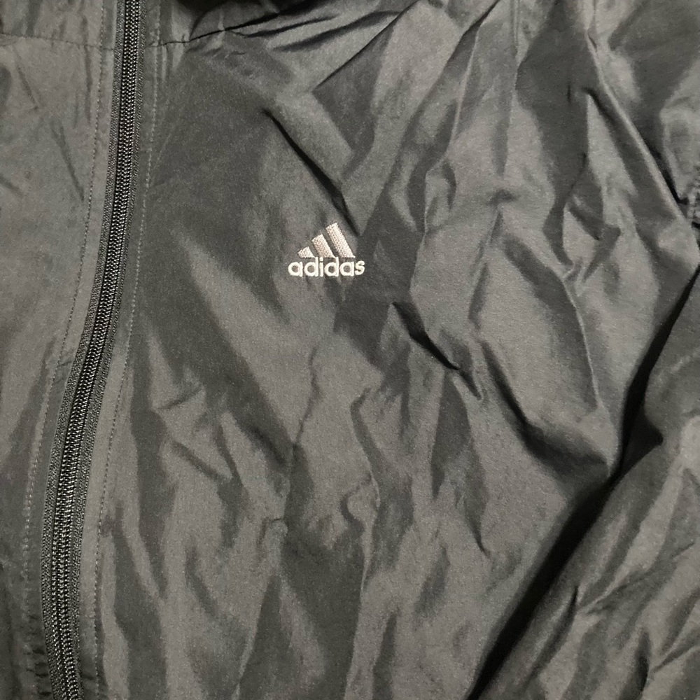 ❤️Adidas❤️ 2XL black zip up windbreaker - Picture 2 of 5